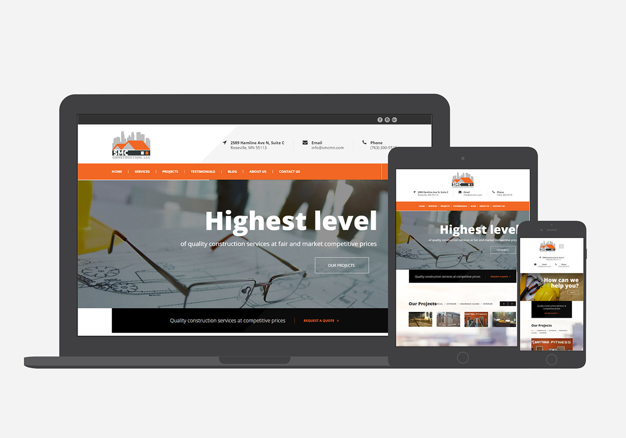 SMC Construction WordPress Website