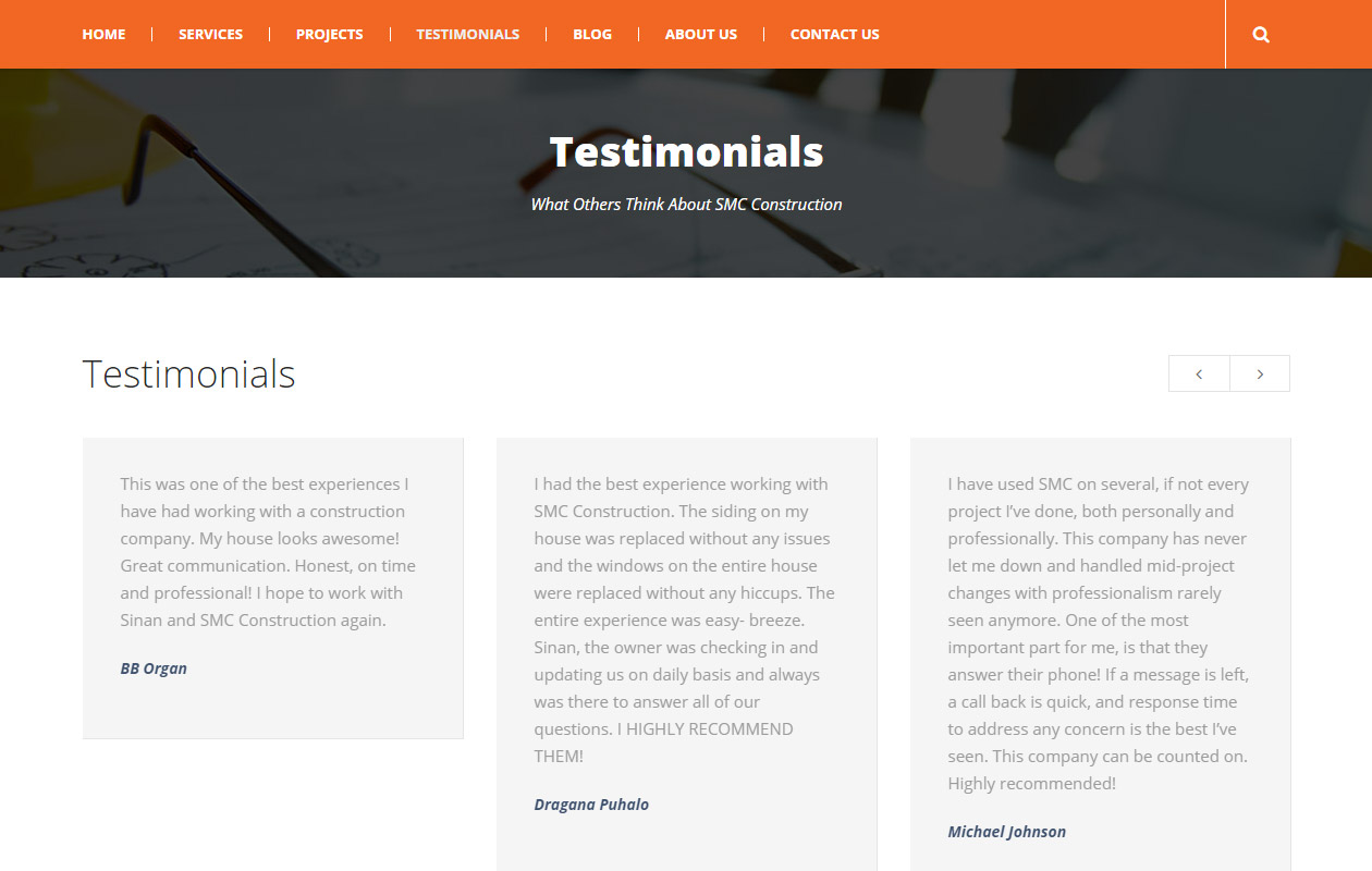 SMC Construction WordPress Website