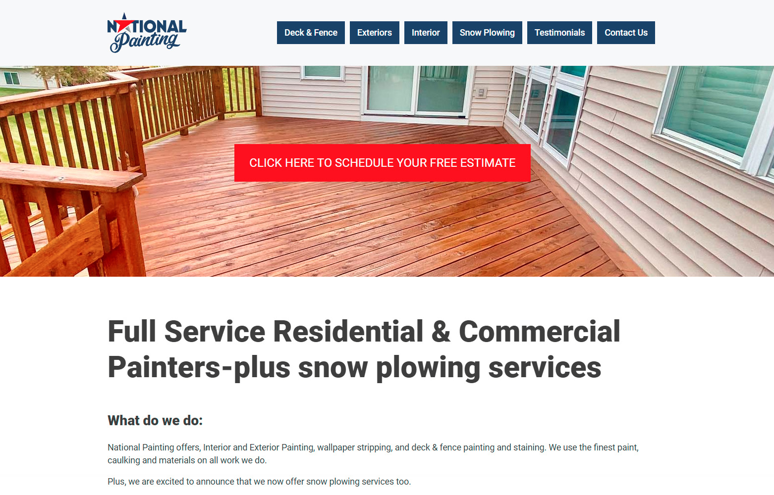 National Painting WordPress Website