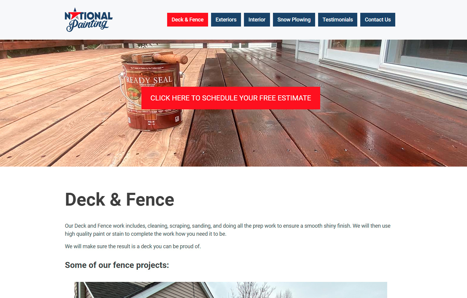 National Painting WordPress Website