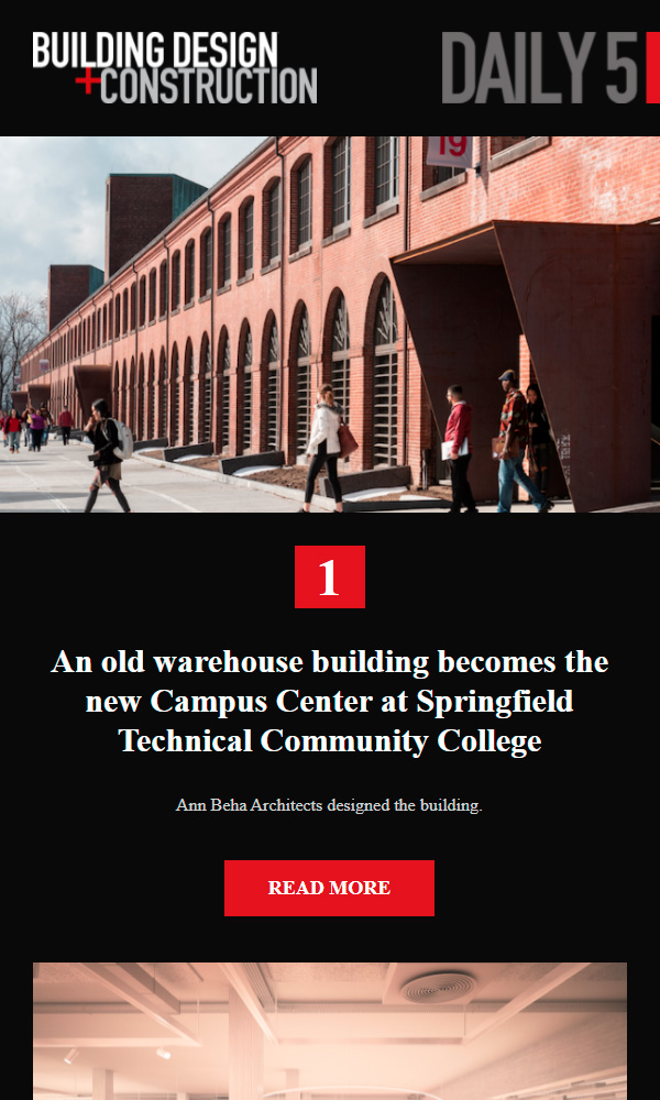 Building Design + Construction Daily 5 Email Newsletter