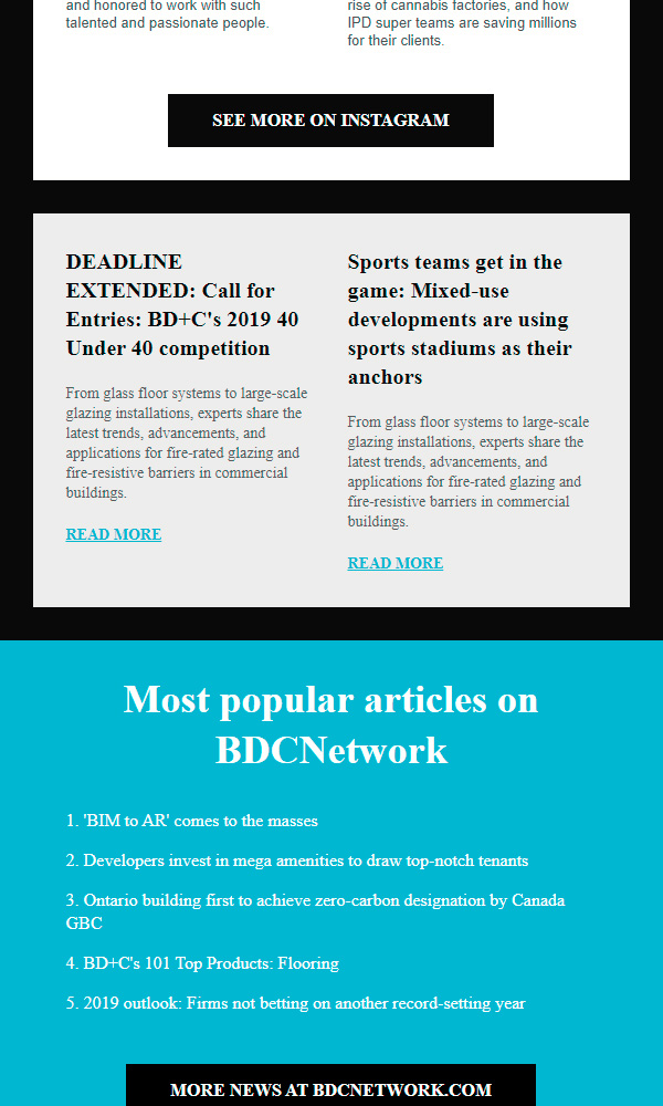 Building Design + Construction Daily 5 Email Newsletter