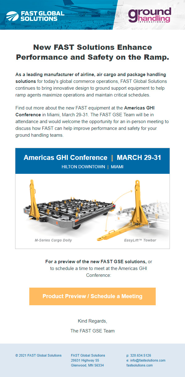 Fast Global Solutions GHI Conference 2022 Email 