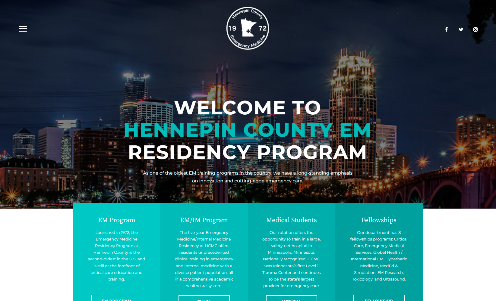 Hennepin County Emergency Medicine Residence Program WordPress Website