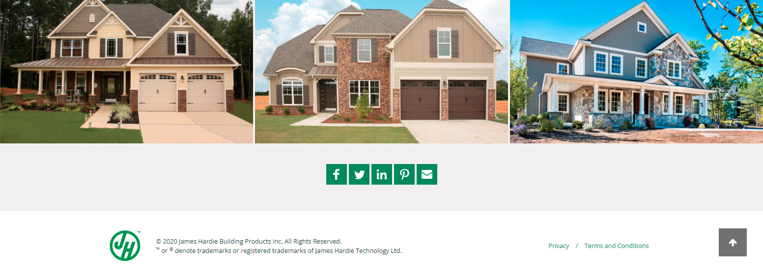 James Hardie ProBuilder Branded City Microsites