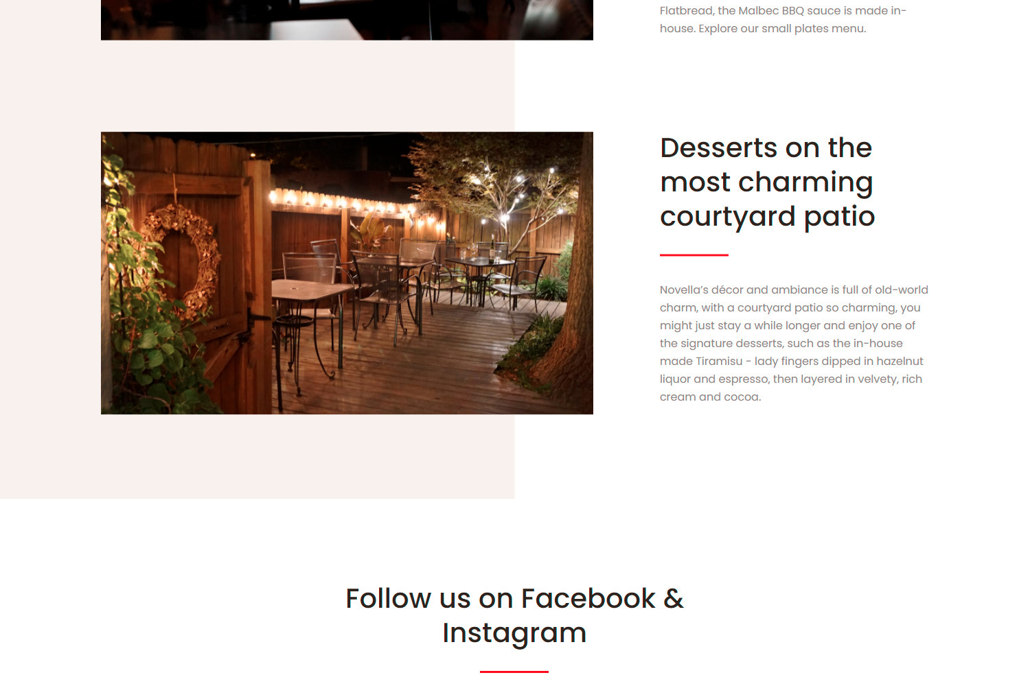 Novella Wine Bar WordPress Website