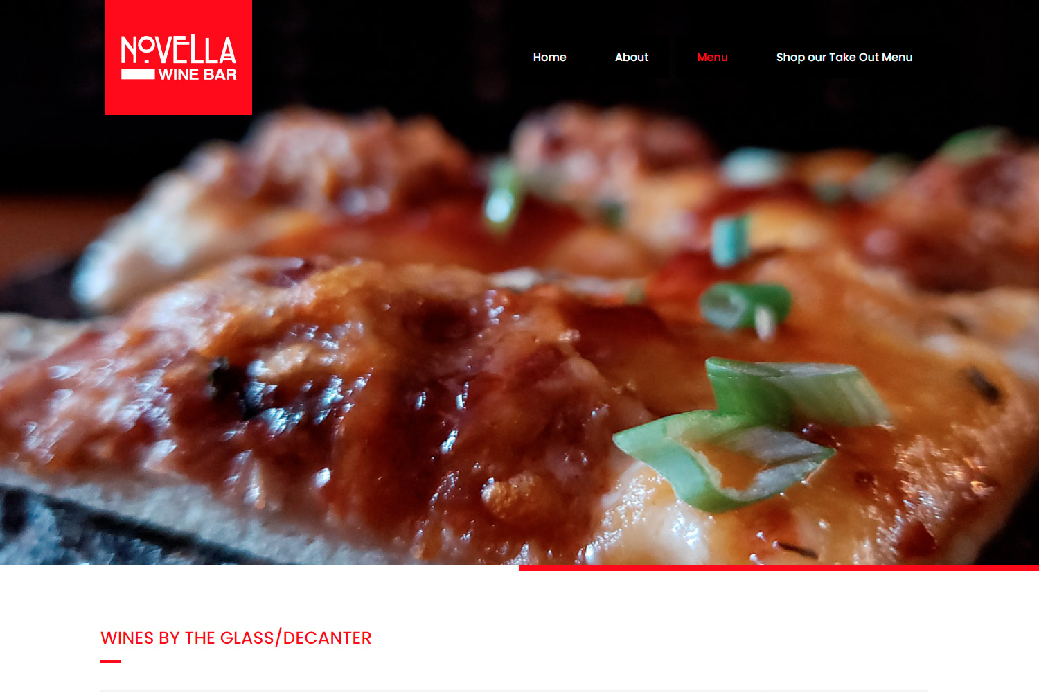 Novella Wine Bar WordPress Website