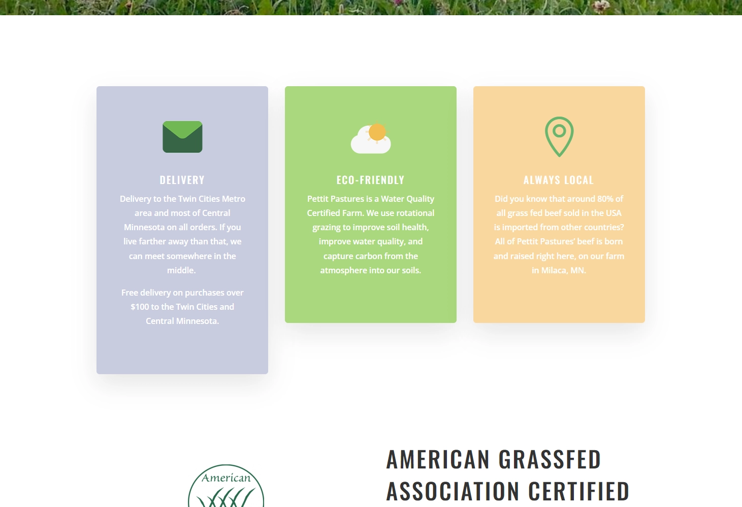 Petit Pastures WordPress Website Development