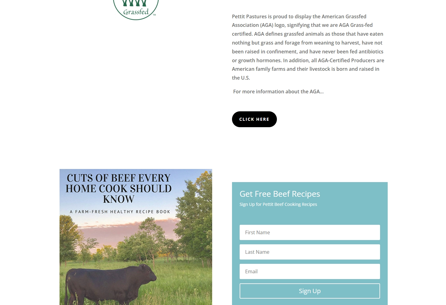 Petit Pastures WordPress Website Development